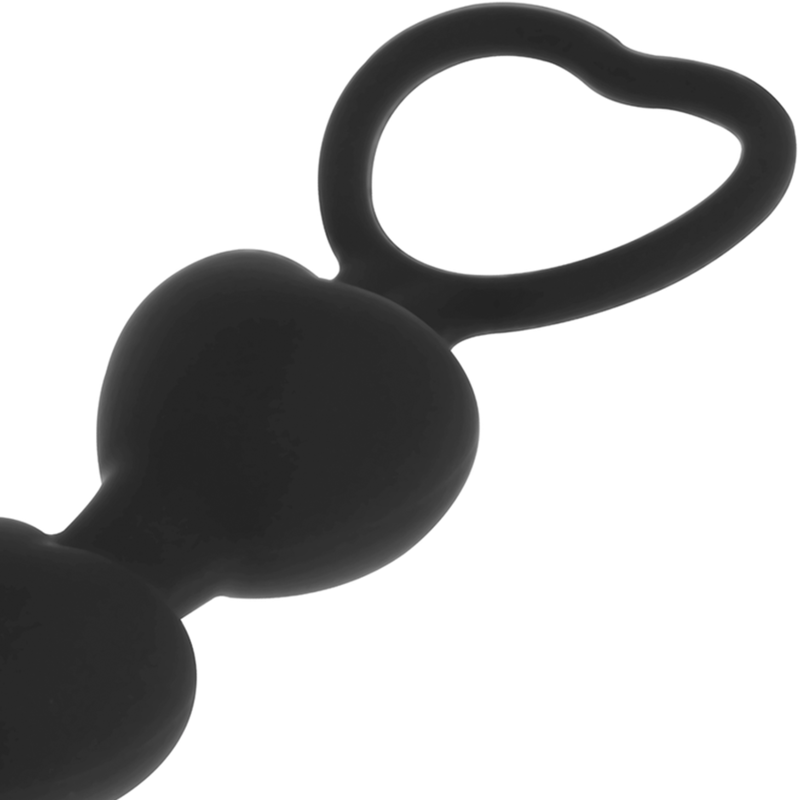 Black&Silver Mila Anal Chain Of Hearts 18 Cm | Niks.fi verkkokauppa
