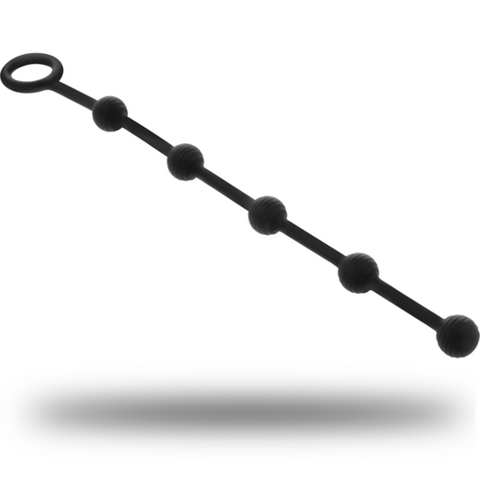 Black&Silver Korg Anal Rosary Silicone Initiation 21 Cm | Niks.fi verkkokauppa