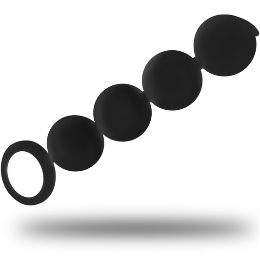 Black&Silver Lennon Anal Rosary 4 Silicone Spheres 15 Cm | Niks.fi verkkokauppa