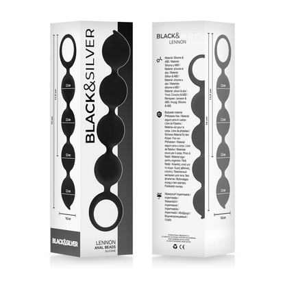 Black&Silver Lennon Anal Rosary 4 Silicone Spheres 15 Cm | Niks.fi verkkokauppa