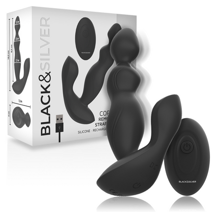 Black&Silver Cora Anal Plug Silicone Remote Control | Niks.fi verkkokauppa
