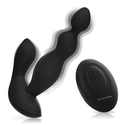 Black&Silver Cora Anal Plug Silicone Remote Control | Niks.fi verkkokauppa