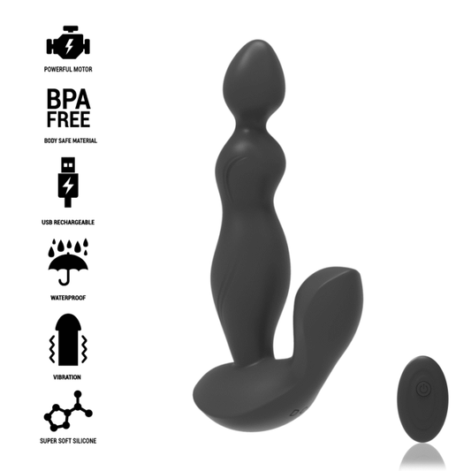 Black&Silver Cora Anal Plug Silicone Remote Control | Niks.fi verkkokauppa