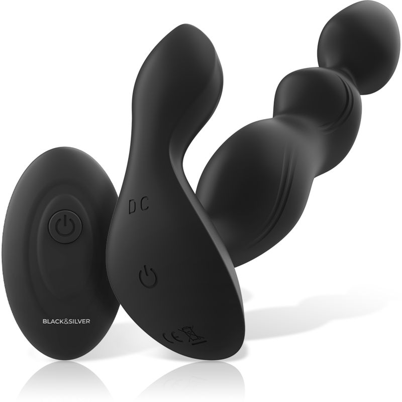 Black&Silver Cora Anal Plug Silicone Remote Control | Niks.fi verkkokauppa
