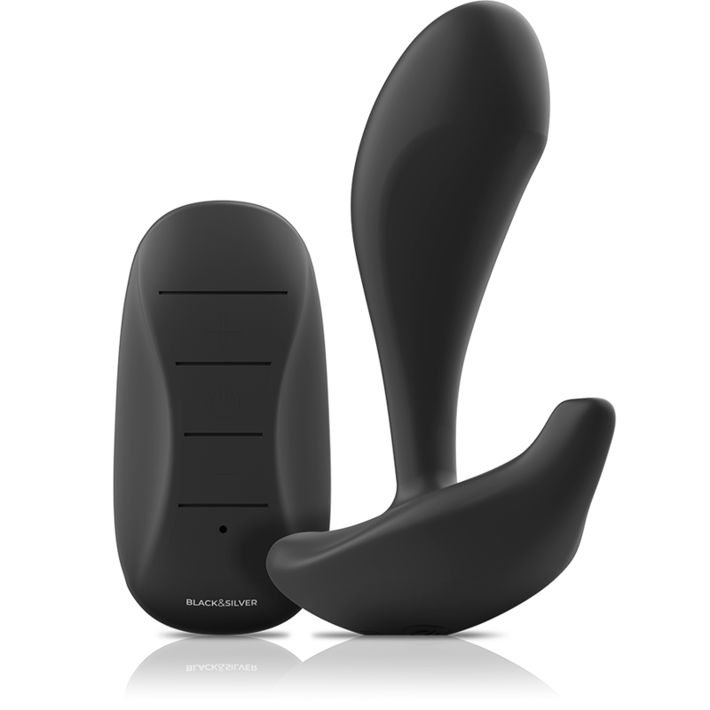 Black&Silver Dwayne Anal Plug Silicone Remote Control | Niks.fi verkkokauppa