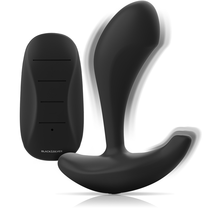 Black&Silver Dwayne Anal Plug Silicone Remote Control | Niks.fi verkkokauppa