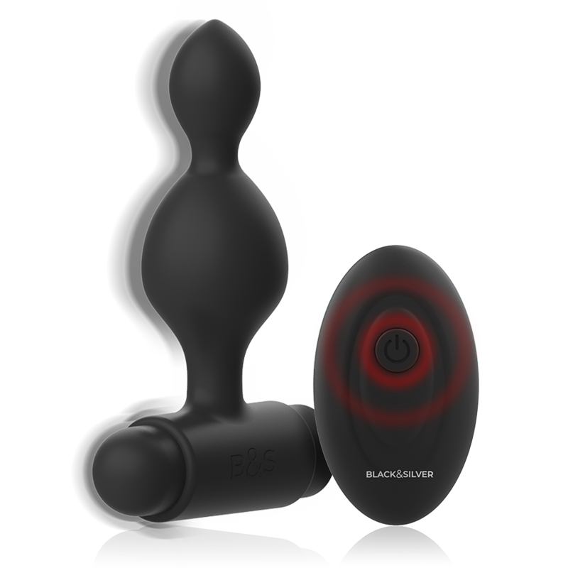 Black&Silver Tucker Small Silicone Anal Plug Remote Control | Niks.fi verkkokauppa