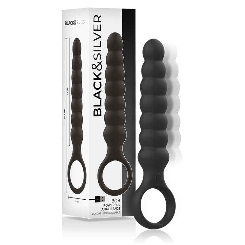 Black&Silver Bob Powerful Silicone Anal Dilator | Niks.fi verkkokauppa