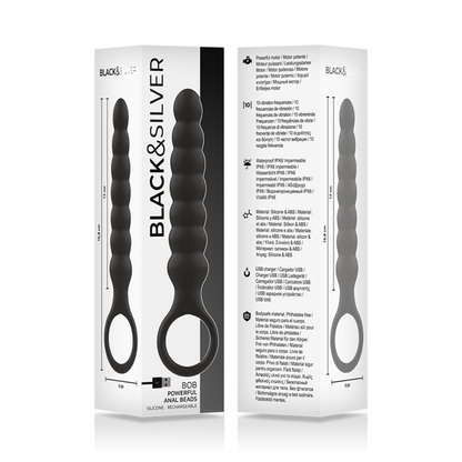 Black&Silver Bob Powerful Silicone Anal Dilator | Niks.fi verkkokauppa