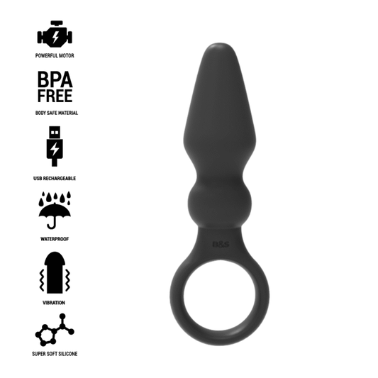 Black&Silver Ozzy Powerful Silicone Anal Plug | Niks.fi verkkokauppa