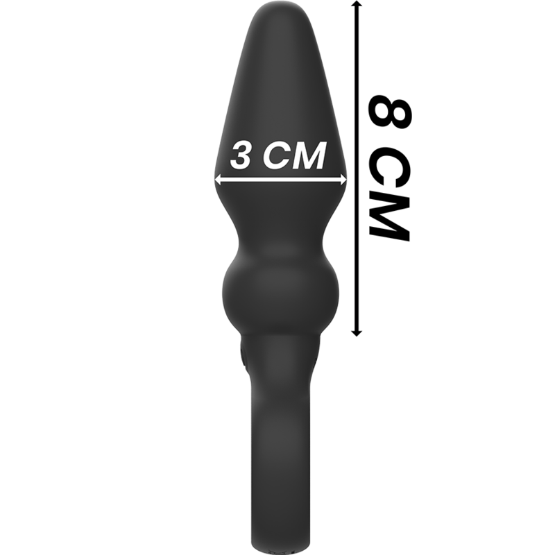 Black&Silver Ozzy Powerful Silicone Anal Plug | Niks.fi verkkokauppa