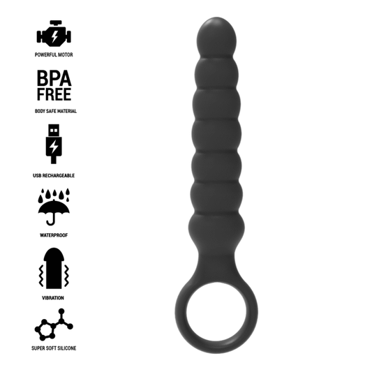 Black&Silver Bob Powerful Silicone Anal Dilator | Niks.fi verkkokauppa