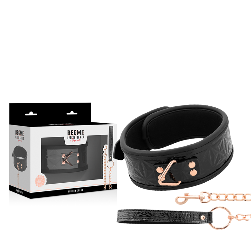 Begme Black Edition Premium Vegan Leather Collar With Neoprene Lining | Niks.fi verkkokauppa