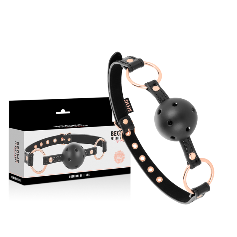 Begme Black Edition Ball Gag Vegan Leather | Niks.fi verkkokauppa
