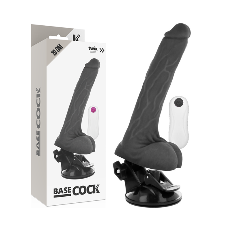Basecock Realistic Vibrator Remote Control Black 19 Cm O- 4 Cm | Niks.fi verkkokauppa