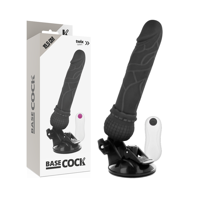 Basecock Realistic Vibrator Remote Control Black 19.5 Cm O- 4 Cm | Niks.fi verkkokauppa