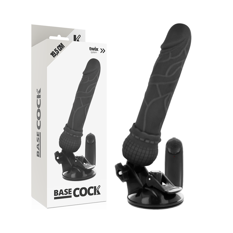 Basecock Realistic Vibrator Remote Control Black 19.5 Cm O- 4 Cm | Niks.fi verkkokauppa