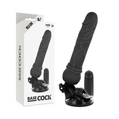 Basecock Realistic Vibrator Remote Control Black 19.5 Cm O- 4 Cm | Niks.fi verkkokauppa