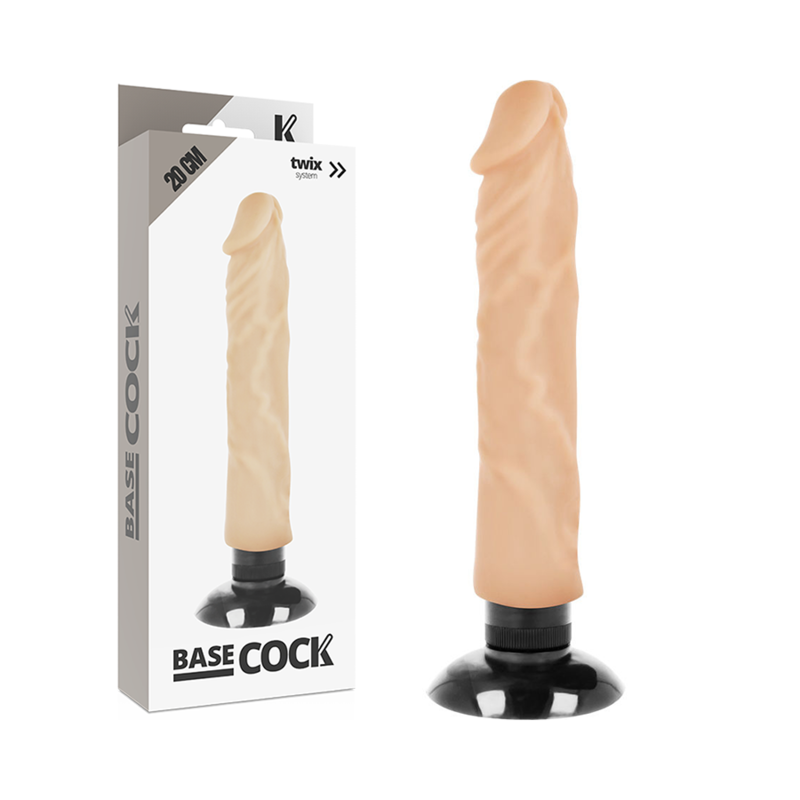 Basecock Realistic Vibrator 2-1 Flesh 20 Cm O- 4 Cm | Niks.fi verkkokauppa