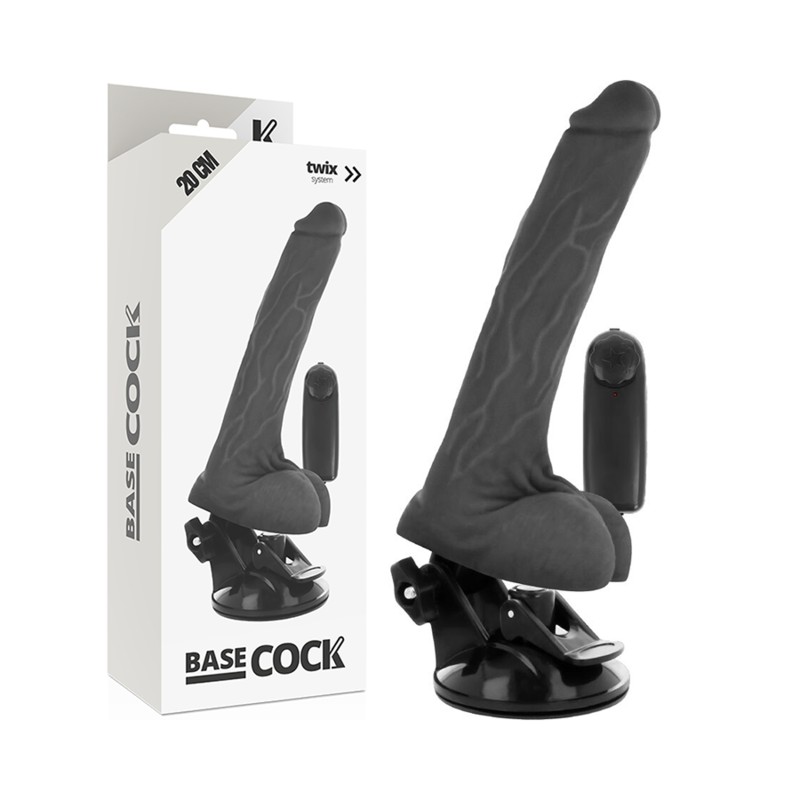 Basecock Realistic Black Remote Control Vibrator With Testicles 20 Cm O- 4 Cm | Niks.fi verkkokauppa