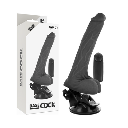 Basecock Realistic Black Remote Control Vibrator With Testicles 20 Cm O- 4 Cm | Niks.fi verkkokauppa