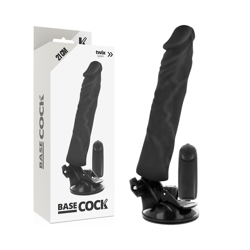 Basecock Realistic Vibrator Remote Control Black 21 Cm O- 4 Cm | Niks.fi verkkokauppa