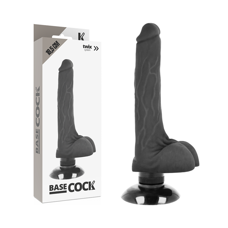 Basecock Realistic Vibrator 2-1 Black 18.5 Cm O- 4 Cm | Niks.fi verkkokauppa