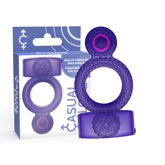 Casual Love Ring Vibrating Double Pleasure Purple | Niks.fi verkkokauppa