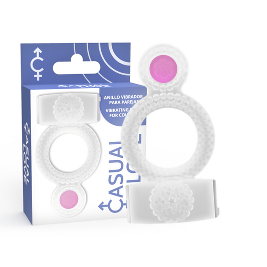 Casual Love Ring Vibrating Double Pleasure Transparent | Niks.fi verkkokauppa