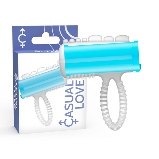 Casual Love Ring Tongue Vibrating Blue | Niks.fi verkkokauppa