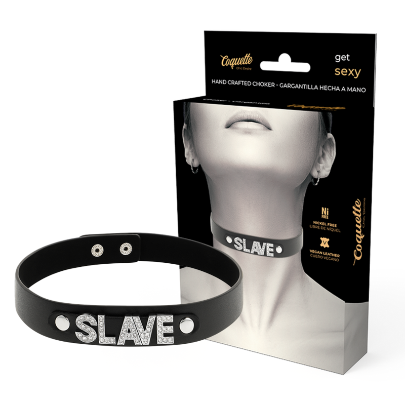 Coquette Chic Desire Slave Vegan Leather Choker | Niks.fi verkkokauppa