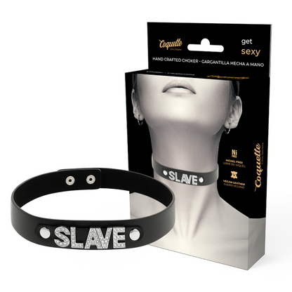 Coquette Chic Desire Slave Vegan Leather Choker | Niks.fi verkkokauppa