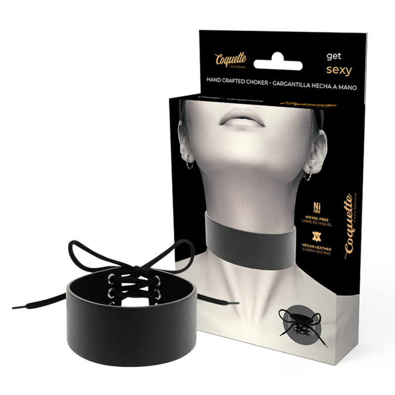Coquette Chic Desire Vegan Leather Choker | Niks.fi verkkokauppa