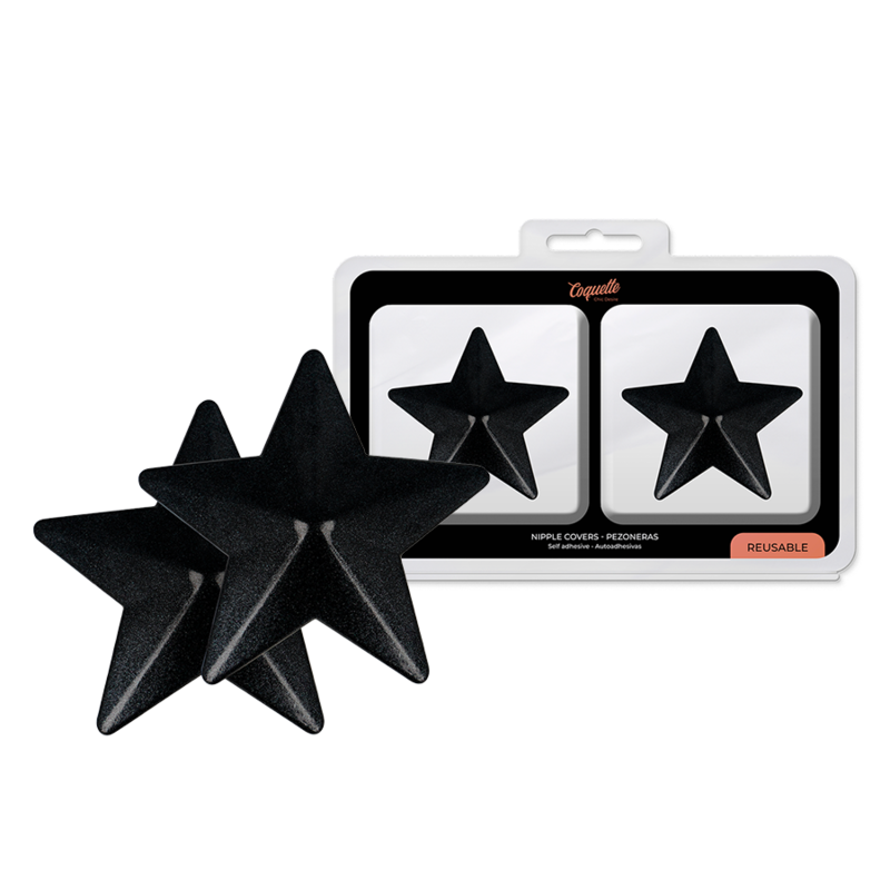 Coquette Chic Desire Black Stars Nipple Covers | Niks.fi verkkokauppa