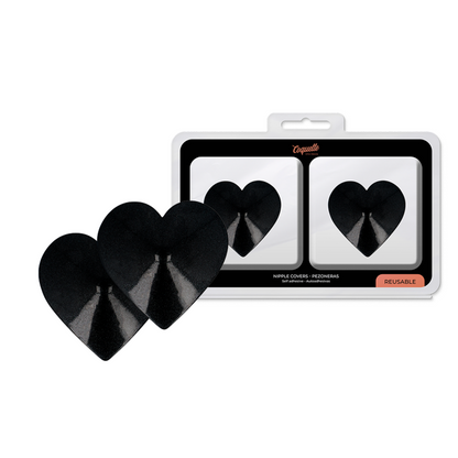 Coquette Chic Desire Black Hearts Nipple Covers | Niks.fi verkkokauppa