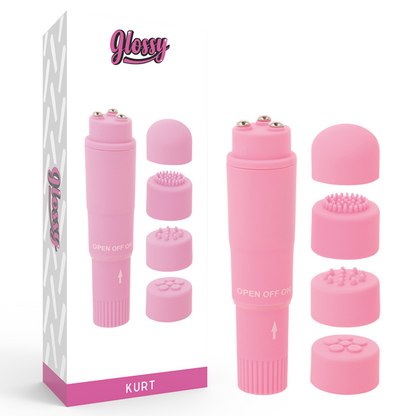 Glossy Kurt Pocket Massager Pink | Niks.fi verkkokauppa