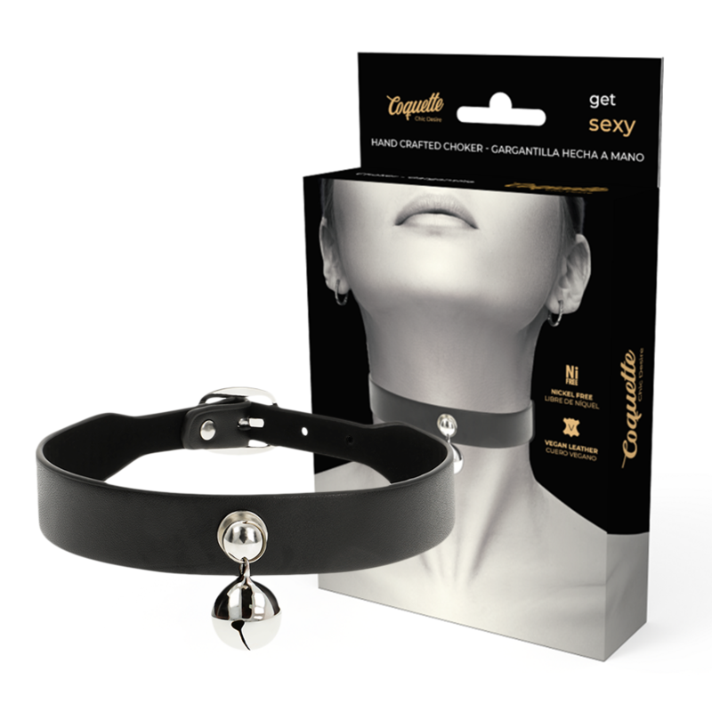 Coquette Chic Desire Vegan Leather Necklace Woman Rattle Accessory | Niks.fi verkkokauppa