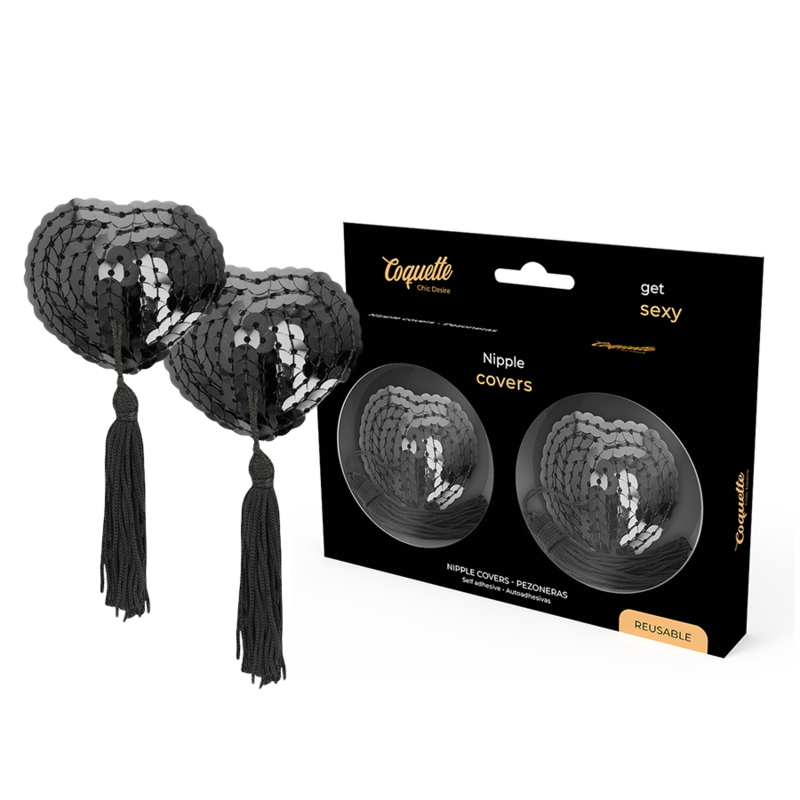 Coquette Chic Desire Black Sequin Nipple Covers | Niks.fi verkkokauppa