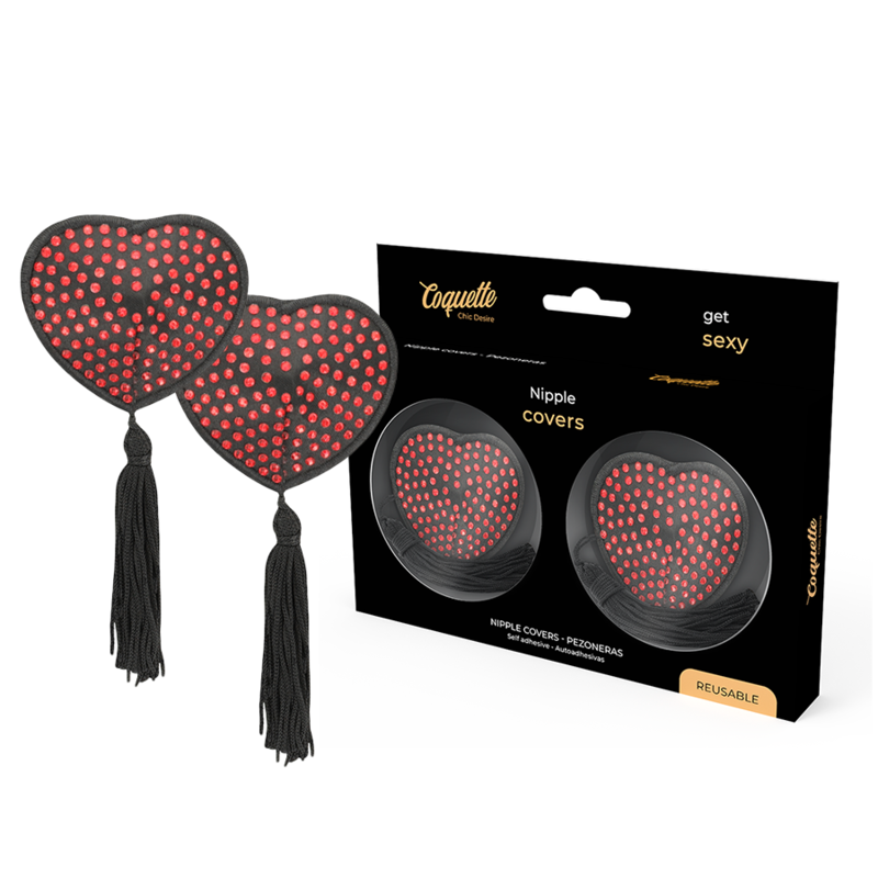 Coquette Chic Desire Red / Black Nipple Covers | Niks.fi verkkokauppa