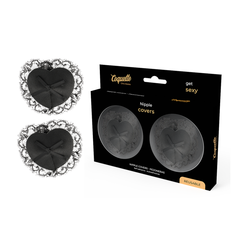 Coquette Chic Desire Black Lace Nipple Covers | Niks.fi verkkokauppa