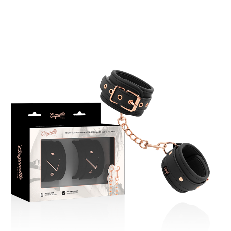 Coquette Chic Desire Fantasy Vegan Leather Handcuffs With Noprene Lining | Niks.fi verkkokauppa
