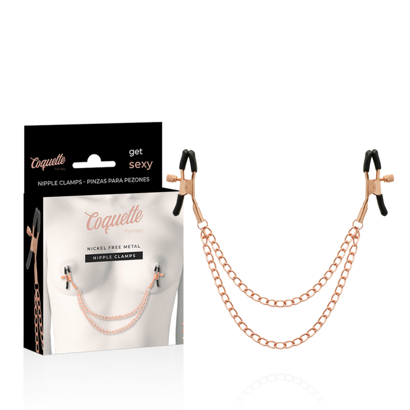 Coquette Chic Desire Fantasy Metal Nipple Clips With Chain | Niks.fi verkkokauppa