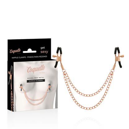 Coquette Chic Desire Fantasy Metal Nipple Clips With Chain | Niks.fi verkkokauppa