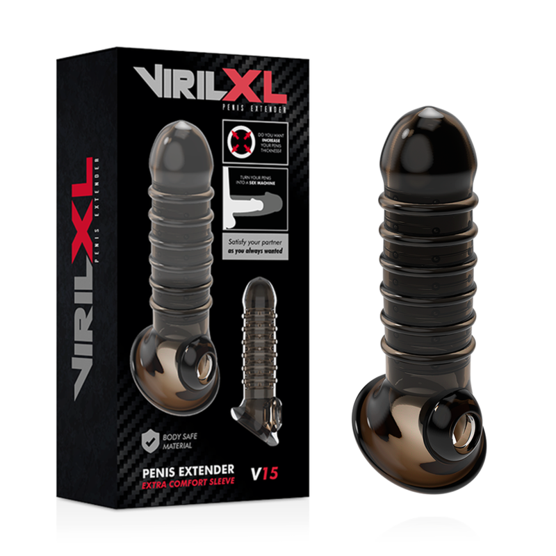 Virilxl Penis Extension And Sheath V15 Black | Niks.fi verkkokauppa