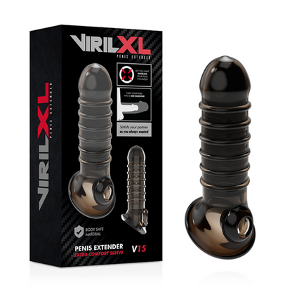 Virilxl Penis Extension And Sheath V15 Black | Niks.fi verkkokauppa