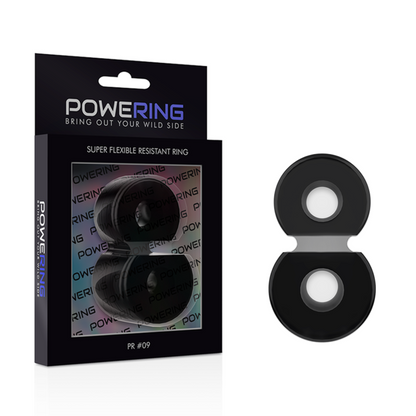 Powering Super Flexible And Resistant Double Penis Ring Pr09 Black | Niks.fi verkkokauppa