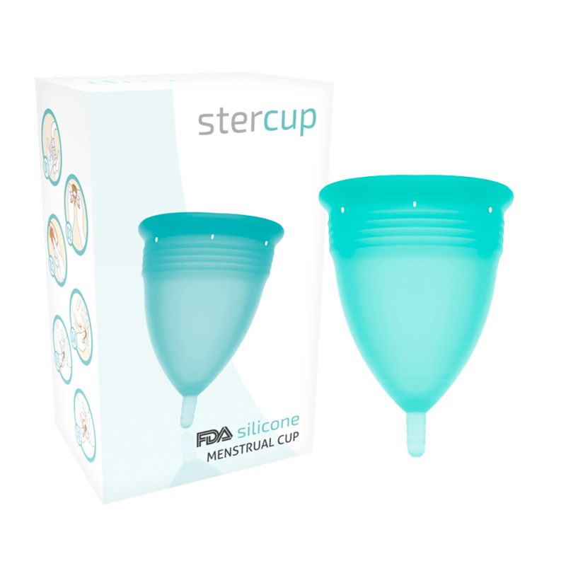 Stercup Fda Silicone Menstrual Cup Size L Aquamarine | Niks.fi verkkokauppa