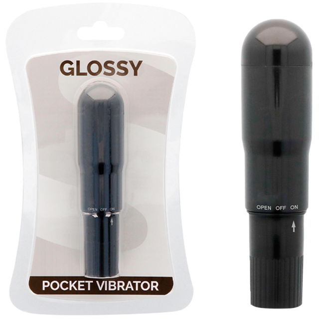 Glossy Pocket Vibrator Black | Niks.fi verkkokauppa