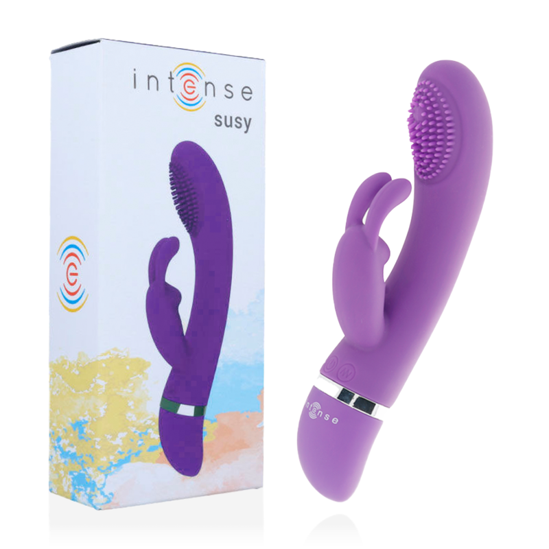 Intense Susy Silicon Rabbit Lilac Oscillating Vibrator | Niks.fi verkkokauppa