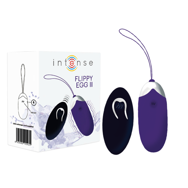 Intense Flippy Ii Vibrating Egg With Remote Control Purple | Niks.fi verkkokauppa